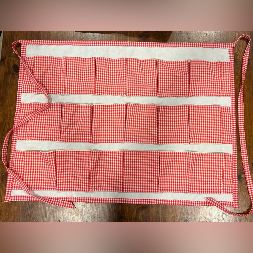 Red Gingham Egg Apron